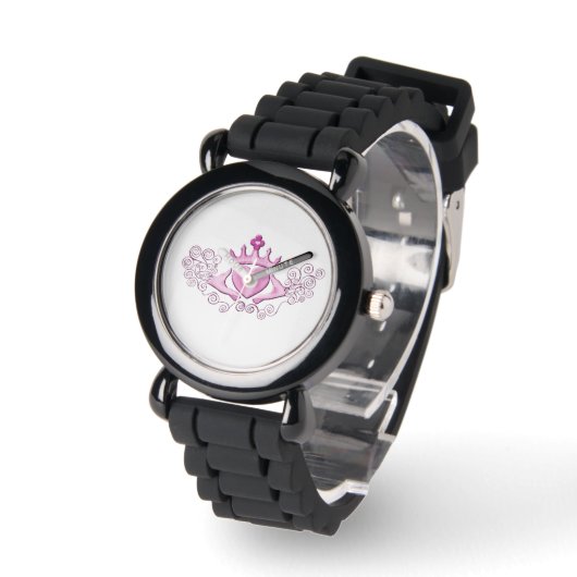 De Claddagh (roze) Horloge (Hoek)