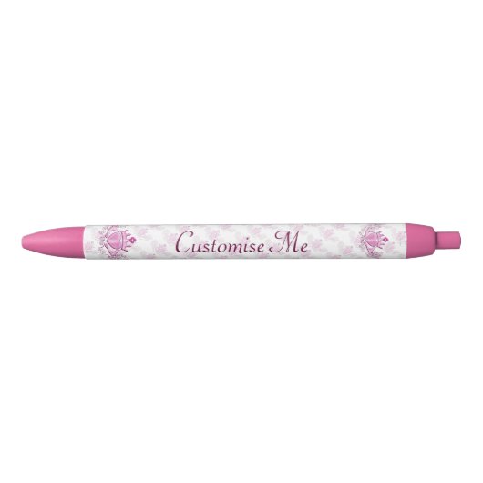De Claddagh (roze) Zwarte Inkt Pen (Voorkant)