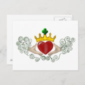 De Claddagh (volledige kleur) Briefkaart (Voorkant / Achterkant)