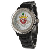 De Claddagh (volledige kleur) Horloge (Gekanteld)