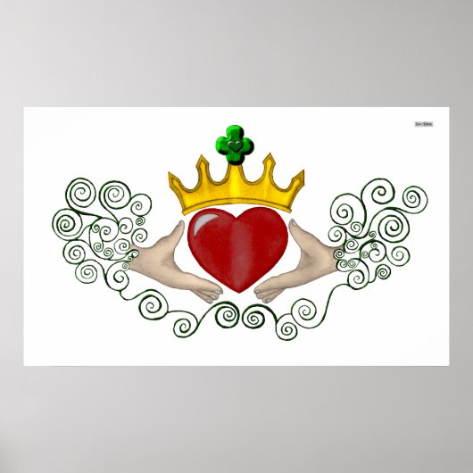 De Claddagh (volledige kleur) Poster (Voorkant)