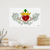 De Claddagh (volledige kleur) Poster (Keuken)