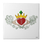 De Claddagh (volledige kleur) Tegeltje (Voorkant)