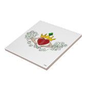 De Claddagh (volledige kleur) Tegeltje (Zijkant)