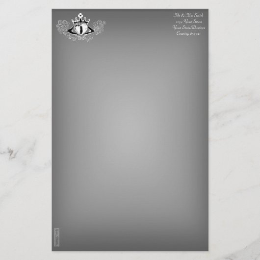 De Claddagh (wit) Briefpapier (Voorkant)