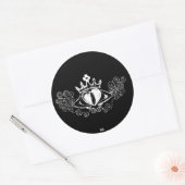 De Claddagh (wit) Ronde Sticker (Envelop)
