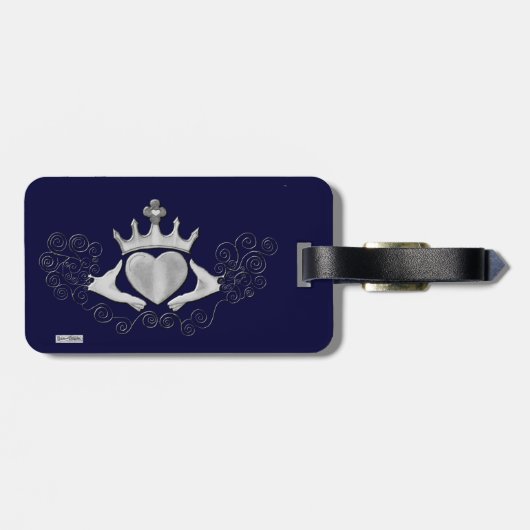 De Claddagh (zilver) Bagagelabel (Achterkant horizontaal)
