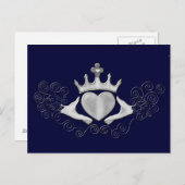 De Claddagh (zilver) Briefkaart (Voorkant / Achterkant)