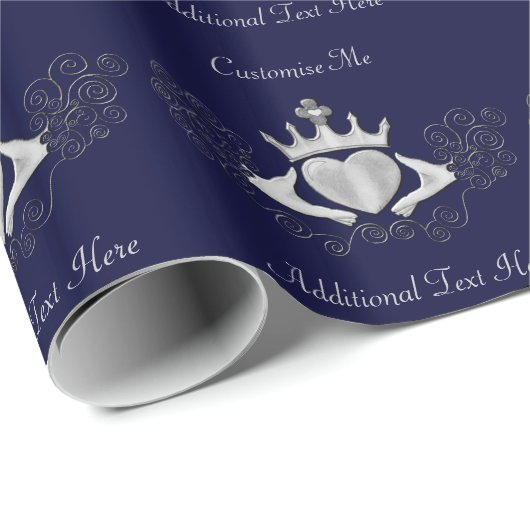 De Claddagh (zilver) Cadeaupapier (Rol Hoek)