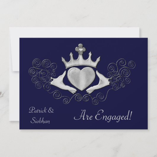 De Claddagh (zilver) Kaart (Voorkant)