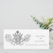 De Claddagh (zilver) Kaart (Staand voorkant)