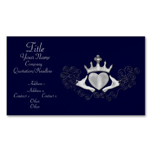 De Claddagh (zilver) Magnetisch Visitekaartje