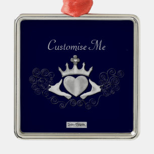 De Claddagh (zilver) Metalen Ornament