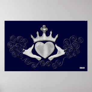 De Claddagh (zilver) Poster