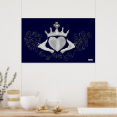 De Claddagh (zilver) Poster (Keuken)