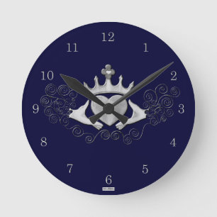 De Claddagh (zilver) Ronde Klok