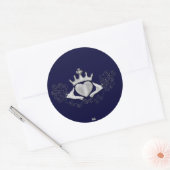 De Claddagh (zilver) Ronde Sticker (Envelop)
