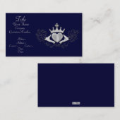 De Claddagh (zilver) Visitekaartje (Voorkant / Achterkant)
