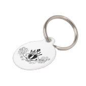 De Claddagh (zwart) Huisdierpenning (Zijkant)