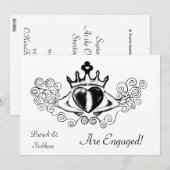 De Claddagh (zwart) Kaart (Voorkant / Achterkant)