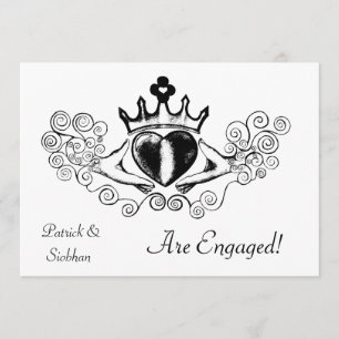 De Claddagh (zwart) Kaart