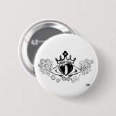 De Claddagh (zwart) Ronde Button 5,7 Cm (Voorkant /achterkant)