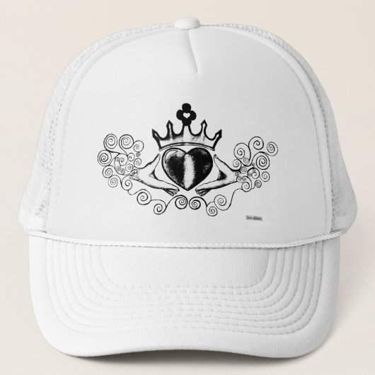 De Claddagh (zwart) Trucker Pet (Voorkant)