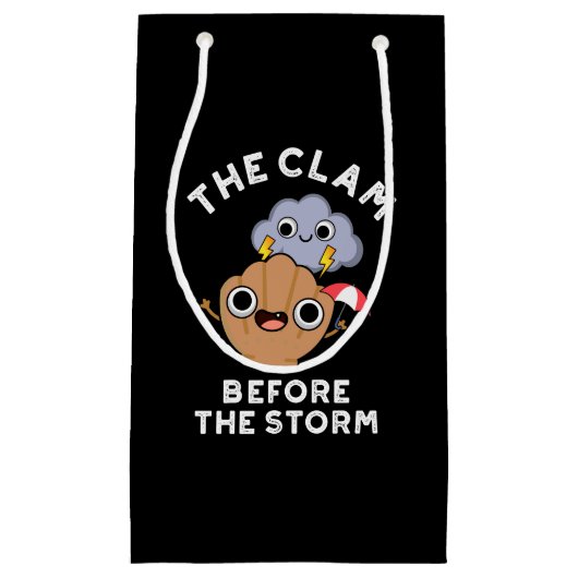 De Clam voor het Storm Weather Pun Dark BG Klein Cadeauzakje (Voorkant)