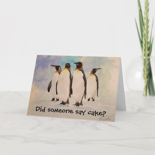"De Clan" Pinguïn Verjaardag Kaart (Voorkant)