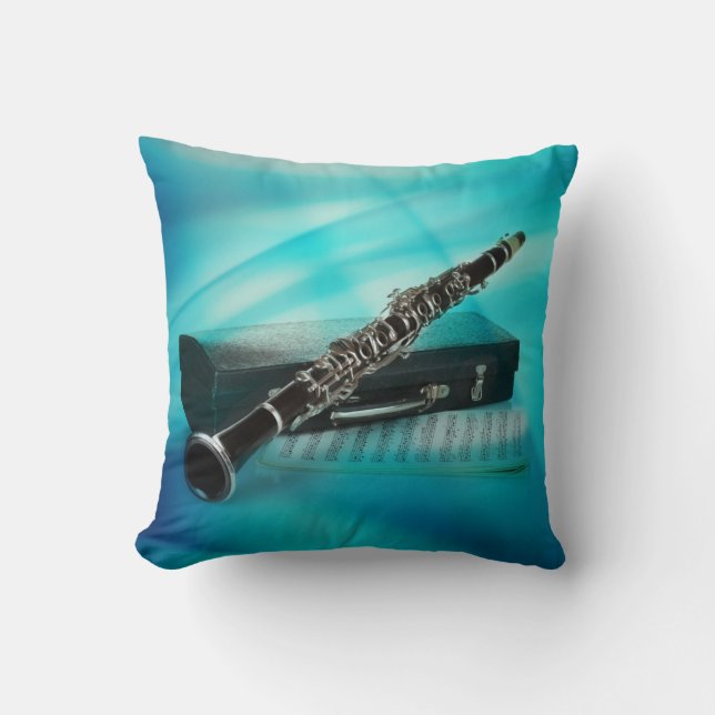 De Clarinet Blues Pillow Kussen (Voorkant)
