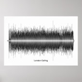 De Clash London Calling Soundwave Art Poster (Voorkant)