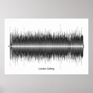 De Clash London Calling Soundwave Art Poster