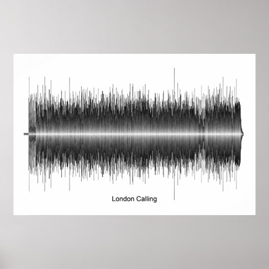 De Clash London Calling Soundwave Art Poster (Voorkant)