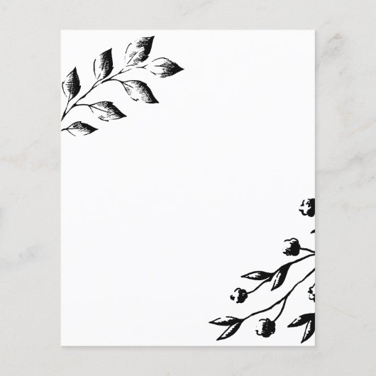 De 'Classic Wedding'-uitnodiging van de begroting. Flyer (Achterkant)