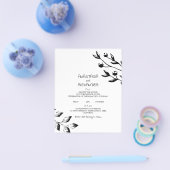 De 'Classic Wedding'-uitnodiging van de begroting. Flyer (Enkel)