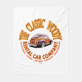 De Classic Woody verhuur Car Co. Logo Ver 3.0 Fleece Deken
