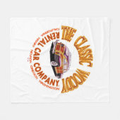 De Classic Woody verhuur Car Co. Logo Ver 3.0 Fleece Deken (Voorkant (Horizontaal))