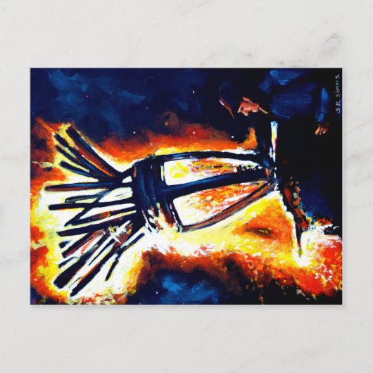 De Clavie. Briefkaart (Voorkant)