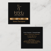 De cliënt bezit uw lichaam vierkante visitekaartje (Voorkant / Achterkant)