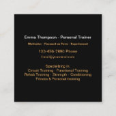 De cliënt bezit uw lichaam vierkante visitekaartje (Achterkant)