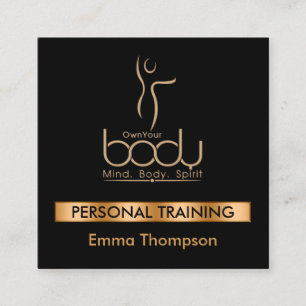 De cliënt bezit uw lichaam vierkante visitekaartje
