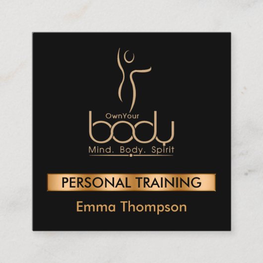 De cliënt bezit uw lichaam vierkante visitekaartje (Voorkant)