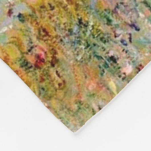 De Cliff loopt rond in Pourville Claude Monet Fleece Deken (Hoek)