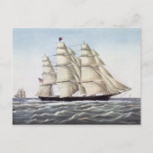 De Clipper verzendt "Flying Cloud" Briefkaart (Voorkant)