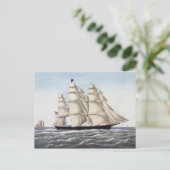 De Clipper verzendt "Flying Cloud" Briefkaart (Staand voorkant)