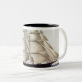 De Clipper verzendt "Flying Cloud" Tweekleurige Koffiemok (Voorkant rechts)