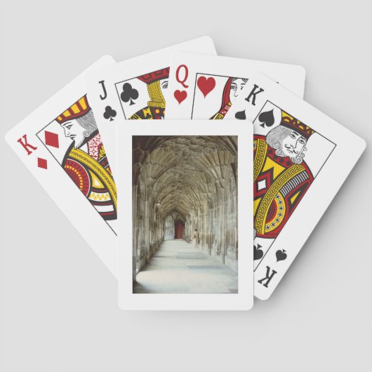 De Cloisters van de kathedraal van Gloucester, 12e Pokerkaarten (Achterkant)