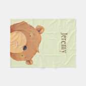 De close-up van Grote Bruin draagt Fleece Deken (Voorkant (Horizontaal))