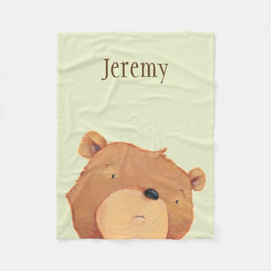 De close-up van Grote Bruin draagt Fleece Deken (Voorkant)