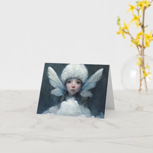 De Cloud Fairy Kaart (Gele Bloem)